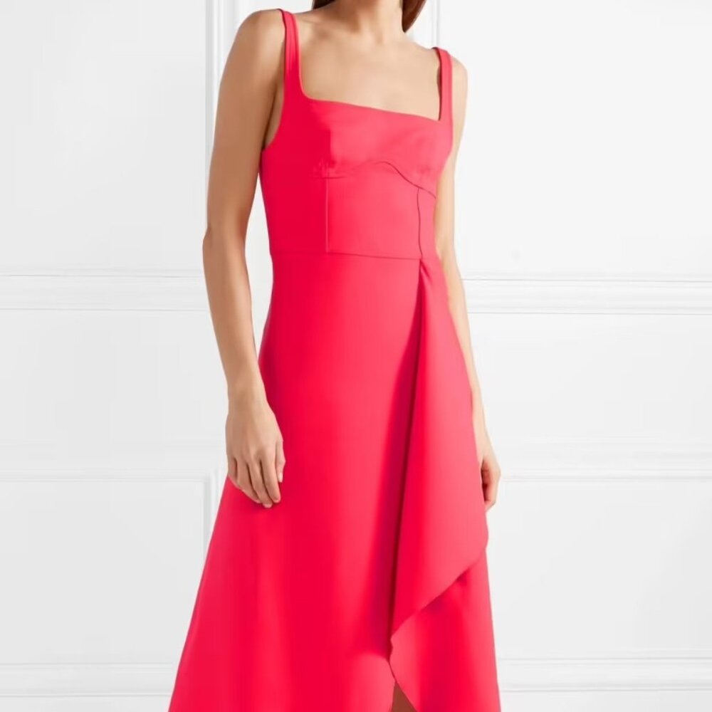 Dion Lee Wool Bustier Dress - Acid Pink
